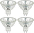 MR16 Halogen Bulb, 12V 20W, GU5.3 Bi-Pin Base, 2800K Warm White Dimmable for Desk Lamp, Track Light (Pack of 4)