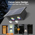 KLCZONE Decorations(1 Pack) Solar Wall Lights Outdoor Waterproof Up and Down, Fence Lights Solar Powered, Outdoor Solar