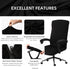 Water Resistant Stretch Computer Office Chair Cover with Armrest Covers, Durable Zipper Universal Washable Removable