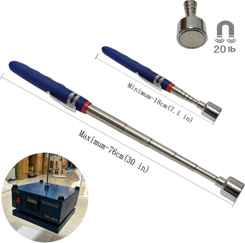 20lbs Magnetic Telescoping Pick Up Tool, Extendable from 7 to 31 in, Useful for Hard-to-Reach Picking