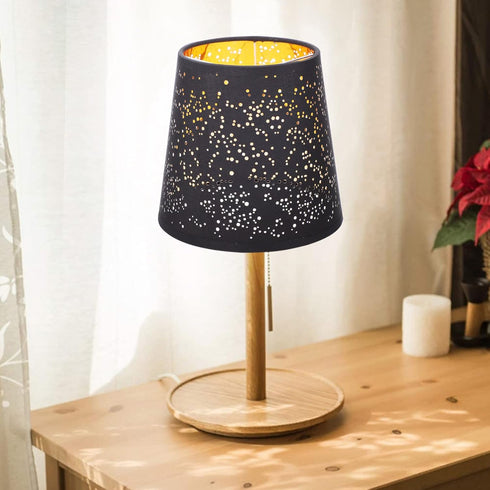 5.90X5.90X5.51 Inch Lurrose Hollow-Out Cloth Lampshade Clip-on Light Shade Cover Small Lampshade Accessories