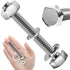 (5 Sets) 3/8-16x2-1/2" Hex Head Stainless Steel Bolts and Nuts, Fully Threaded 304 Stainless Steel 18-8