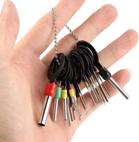 Terminal Removal Tool - 18Pcs Car Wire Harness Plug Terminal Extractor Kit for Connector Crimp Pin Removal