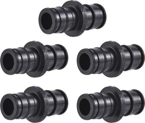 SharkBite 1/2 Inch Poly Expansion Coupling for PEX-A Pipe, Pack of 5, Plastic Plumbing Fittings