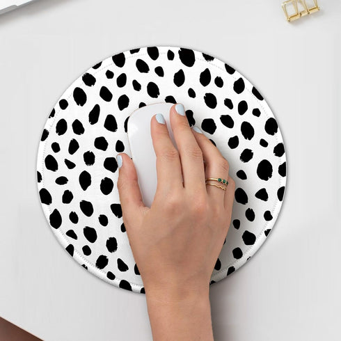Boutilon Round Mouse Pad, Non-Slip Rubber Base, Washable Small Mouse Mat 7.9 x 7.9 Inch for Computer, Office