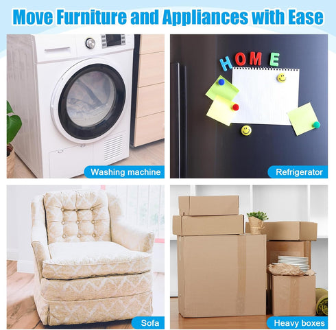 Booson 2 Pcs Appliance Sliders with Pull Strap Furniture Moving Glide for Refrigerators Washers Dryers Hardwood Tile