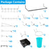 FRIMOONY Pegboard Hooks with Bins and Peg Locks, 204 PCS Total, 80 Locks for Organizing Various Tools