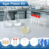 BKSIGA Kit,16Pcs Nutrient Agar Petri Dishes Science Project Nutrient Agar Plates and Cotton Swabs Dropper Pipettes