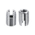 uxcell Self Tapping Threaded Inserts, M6 M10x14mm Carbon Steel Repairing Nuts, 10pcs