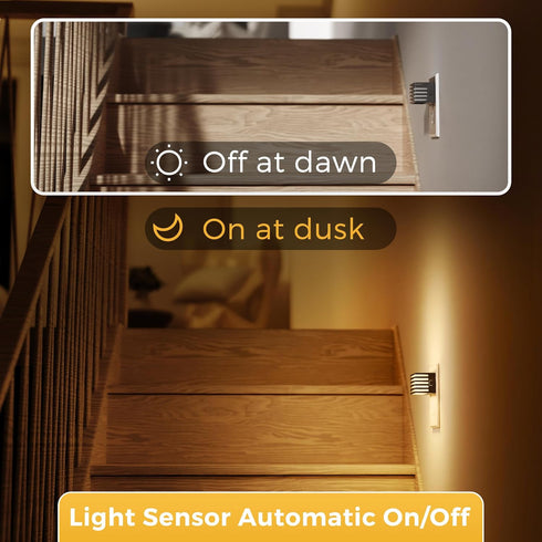 2 Pack Dimmable 3000K L LOHAS LED Night Lights Plug into Wall, Modern Night Light with Dusk to Dawn Sensor, Plug