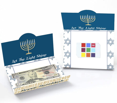 Set 8 Big Dot of Happiness Happy Hanukkah - Chanukah Money and Gift Card Holders