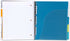 Mintra Office Durable PREMIUM Spiral Notebook, White, 5 Subject, 8.5in x 11in, Fabric Covered Coils