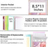 Ospelelf Clipboard Folio with Notepad, Letter Size Clipboard Folder with 5 Folders and 10 Pockets, Pink Marble