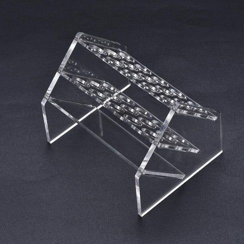 uxcell Slant Rack Acrylic Test Tube Holder, Clear, 15 Wells for 10ml/15ml Centrifuge Tubes