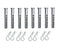 Dia: 7/16 x 2-1/2in Length Adjustable Clevis Pin, 8-Hole Pin Universal Clevis Pins, Fastener for Farming Machine
