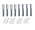 Dia: 7/16 x 2-1/2in Length Adjustable Clevis Pin, 8-Hole Pin Universal Clevis Pins, Fastener for Farming Machine