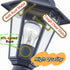 E26 60W Bulbs WISBEAM Outdoor Post Light, Pole Lantern, Base Max, Aluminum Housing Plus Glass, Wet Location Rated, ETL