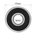 uxcell 606-2RS Deep Groove Ball Bearing 6mm x 17mm x 6mm Double Sealed High Carbon Steel Z1, 8pcs
