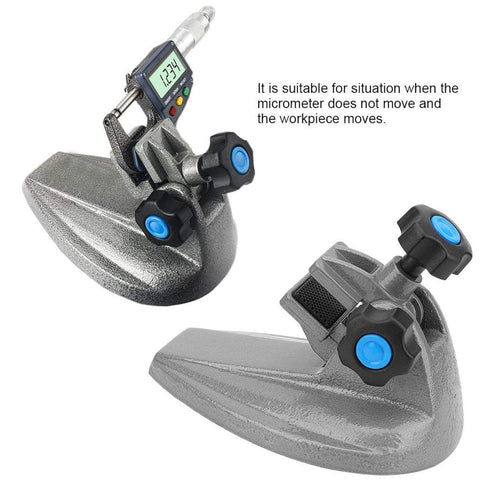 Micrometer Stand, Precision Holder Base for 0-100mm Outside Micrometer Measuring Tool