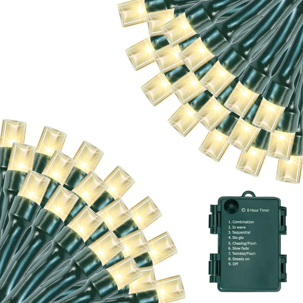 Battery Operated Christmas Lights, 33 FT 100 LED Mini String Lights with