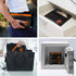 QLYNUDO (8x5", 2-Pack Set Small Fireproof Document Bag External Size), Fireproof Money Bag for Cash with Waterproof