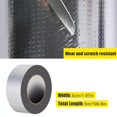 Butyl Tape, Waterproof RV Sealant Tape, UV-Resistant Roofing Tape for Camper, Marine, Truck, 16ft x 2in