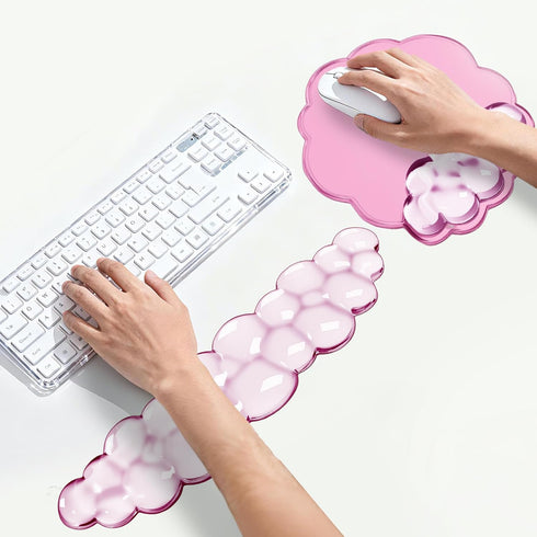 Keyboard Wrist Rest Set Ergonomic Cloud Wrist Rest Keyboard and Mouse Pad,