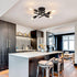 4 E26 ZGLAOJT Semi Flush Mount Light Ceiling Light Matte Black with Base Modern Chandelier for Farmhouse Kitchen Dining