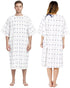 4 Pack 2XL, Pack 4, Utopia Care Unisex Hospital Gowns, Extra Long Length Patient Gowns for Women and Men with Back Tie
