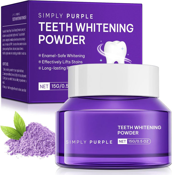 BHMSHY Enamel-Safe Teeth Whitening Powder Gentle on Teeth No Sensitivity Formula Removes Stains