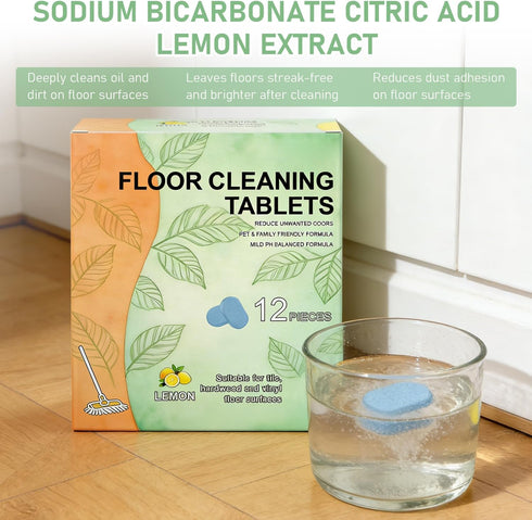 LXIJESR (36PCS) Floor Cleaner Tablets Hard Floor Cleaner Tablets, Pre-Measured Dissolvable Cleaning Solution