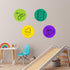 Dry Erase Circles - 8 Colorful Dot Stickers, 11.8 Inch Removable Wall Decal for Classroom Guided Reading