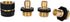 Camco Quick Hose Disconnect, 5/8" Brass and Steel, 1 Female & 3 Male Fittings, 4 Count, Automatic Shut-Off (20136)