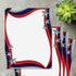 Spangled Stars Patriotic Letter Papers, Set of 25 American Flag Stationery, 8 1/2" x 11"