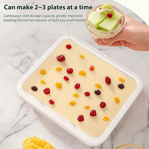 Glomora Ice Cream Maker DIY Homemade Soft Serve Machine Stainless Steel Easy to Clean Kitchen Supplies for Ice Yogurt