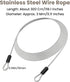 BaYiToo 9.84FT 3mm Stainless Steel Security Cable, Safety Cable Luggage Lock, Security Wire Rope with Double Loop