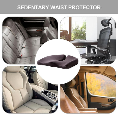 Generic Tailbone Commuting, Support Seat Cushion Thick Memory Foam Pad, Non-Slip Base Design | Relief Pillow for Car