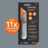 Slice 10582 Drywall Knife with Ergonomic Aluminum Handle, Safety Cap, Finger Friendly Ceramic Blades, Lasts 11x Longer