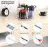 NIUBEE Acrylic Pen Pencil Holder, 6 Compartments for Multi-capacity Marker Storage, 360° Rotating Clear Pencil Cup
