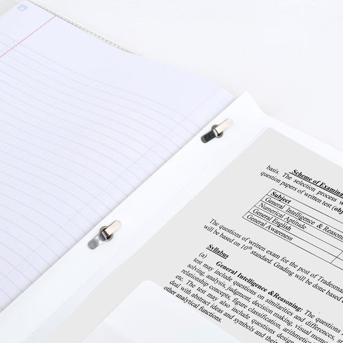 Five Star 2-Pocket Folder - Plastic Folder with Stay-Put Tabs, Holds 8-1/2" x 11" Paper, White