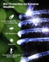 66FT 200LED 1800mAh IP67 8 ICRGB Solar Rope Lights, Outdoor Waterproof Solar Lights with Remote, String Light