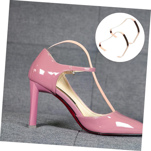 2pcs VOSAREA High Heels Sandal Display Stand Stainless Steel Shoe Support Rack Shoe Display Base