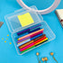 Large Capacity Clear Stationery Box, Double-Layer Plastic Organizer, Supply Box for Office, Students, and Home