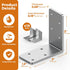 16 3"x3" 90 Pcs L Brackets Heavy Duty, Galvanized Corner Brace for Wood, Angle Iron with Recessed Holes, Degree Angle