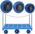 4 Inch 265 L:5 Inch) URBEST Push Cart Wheels, Heavy Duty PU Caster Wheels Bearings Repair Kits, Pltae Casters, Shelf