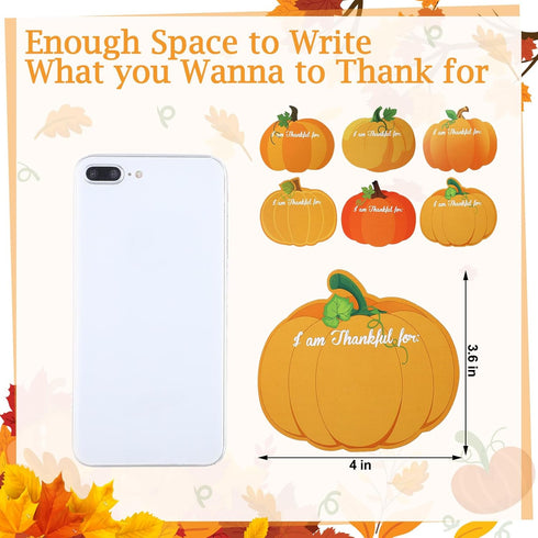 Cholemy 120 Pcs Pumpkin Cutouts, Thanksgiving Fall Classroom Bulletin Board Decorations, Thankful Accents