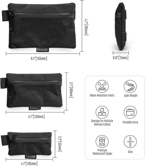 A5 Set, TACTICAL GEEK Storage EDC Storage Pouch Molle EDC Gadget Pouch, Multi-Functional Utility Small Tool Pocket