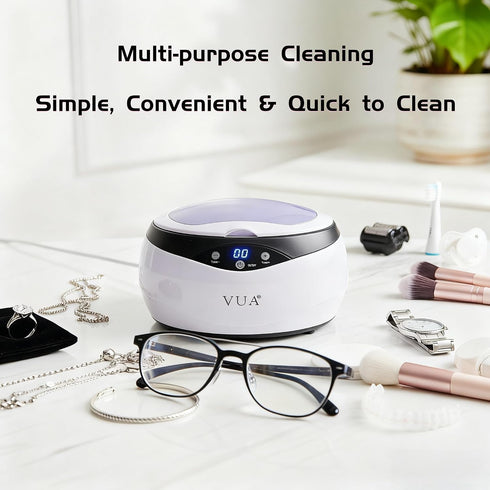 VUA 22oz 304 5 Ultrasonic Jewelry Cleaner, Ring Cleaner, Ultrasonic Cleaner Machine, Stainless Steel Tank, Time Modes