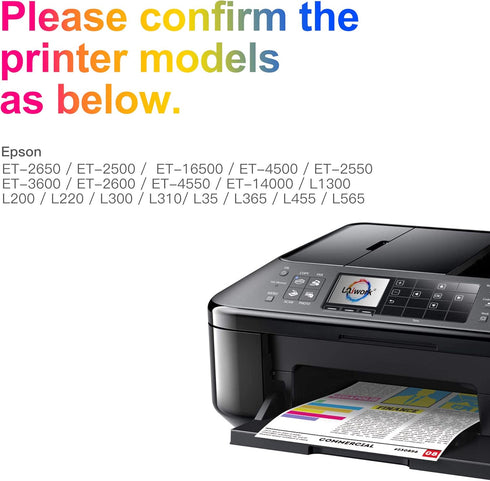 Uniwork Compatible Refill Ink Bottle for Epson 774 664 T774 T664, 5 Pack for ET-2650, ET-2550, ET-4500