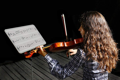 Scribbledo Dry Erase Music Staff White Boards, 9" X 12 Inch Double Sided Musical Notes Whiteboard for Kids
